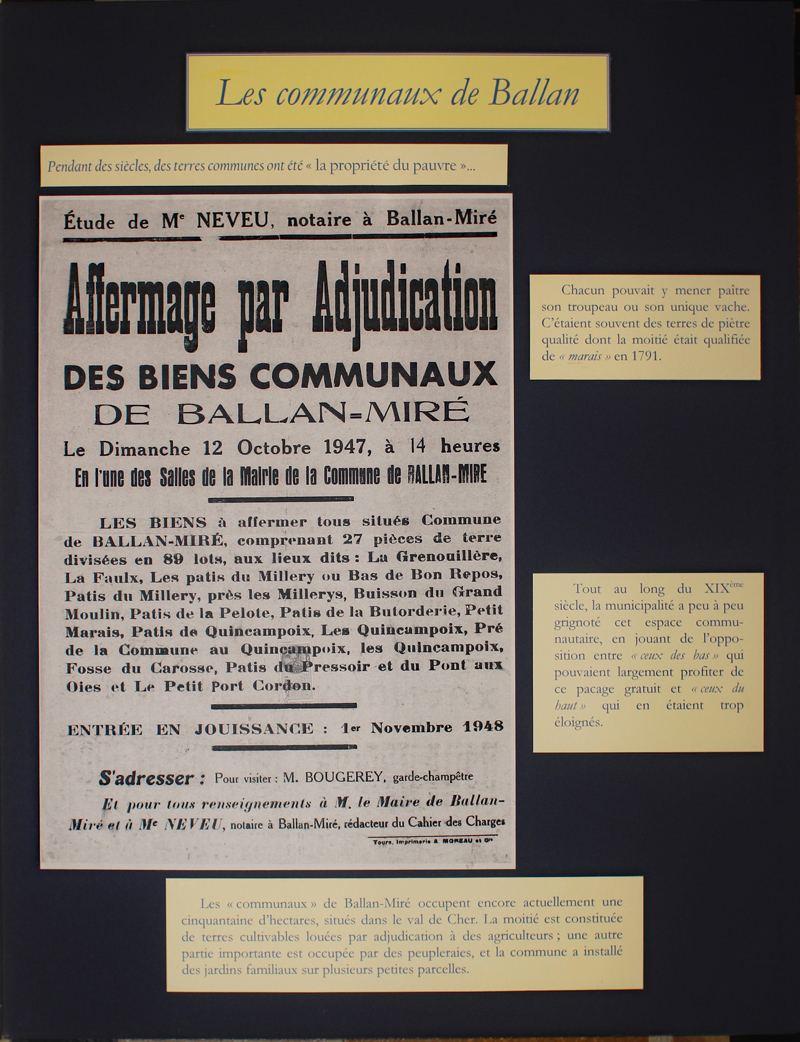 Images de la vie rurale à Ballan-Miré